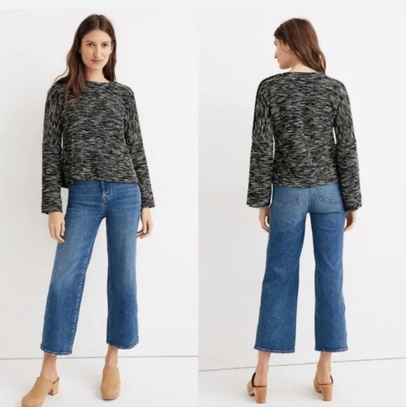 Madewell button shoulder light weight marbled sweater XS - Picture 13 of 13